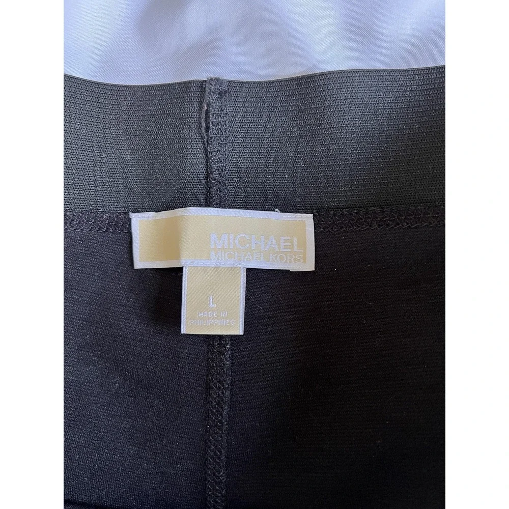 Michael Kors Leggings‎ Womens Large Black Stretch Pull On Slim Fit Yoga Pants